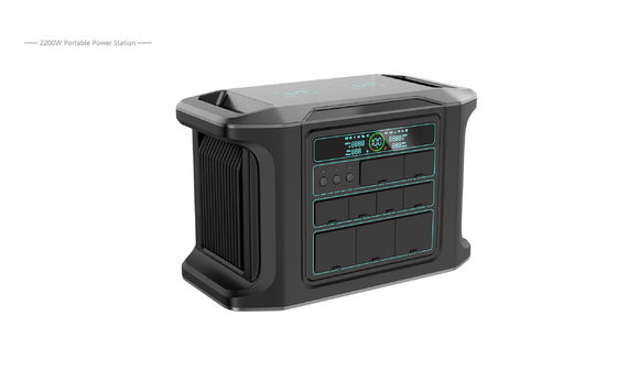 Centrale elettrica portatile 2200W Immagazzinamento di batterie di energia rinnovabile Immagazzinamento esterno di energia